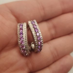 925 sterling silver half hoop earrings